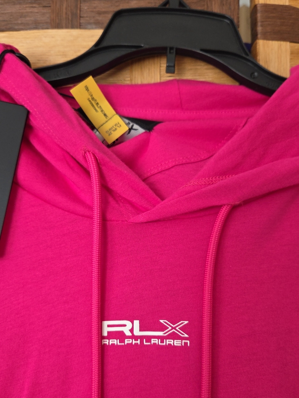 NWT! Ralph Lauren RLX Women's Cropped Cotton Jersey Hoodie - Picture 3 of 5